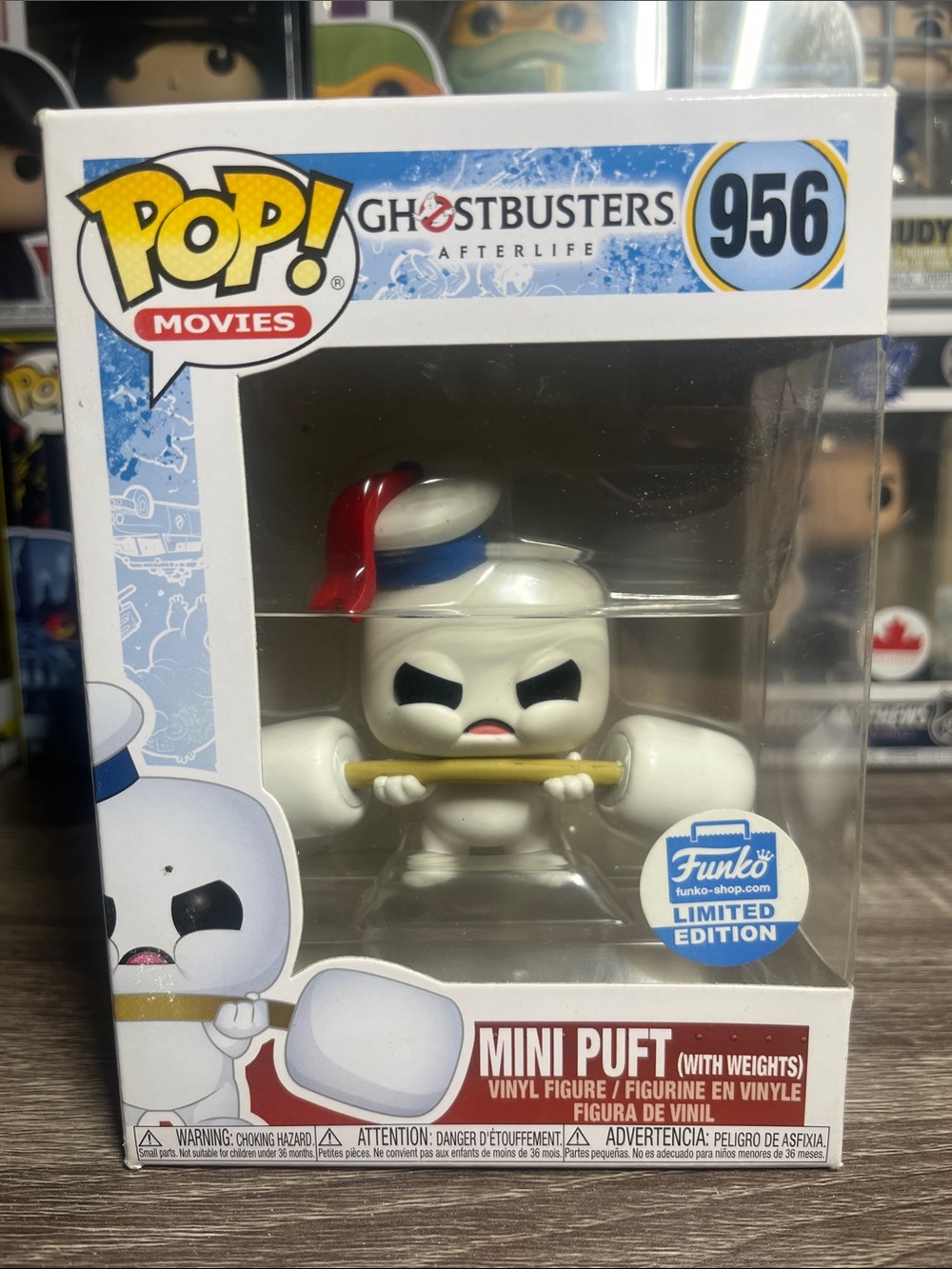 Funko Pop! Mini Puft Vinyl Figure - White with Red and Blue Accents